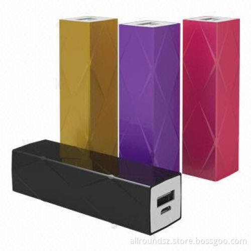 Smart Power Banks with 2,600mAh Capacity, Sized 24 x 24 x 90mm